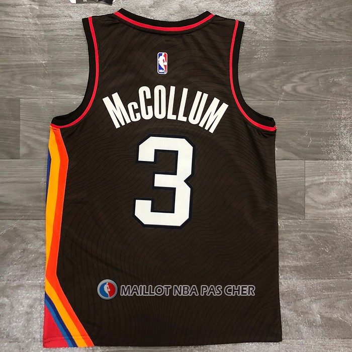 Maillot Portland Trail Blazers Cj Mccollum NO 3 Ville 2020-21 Marron